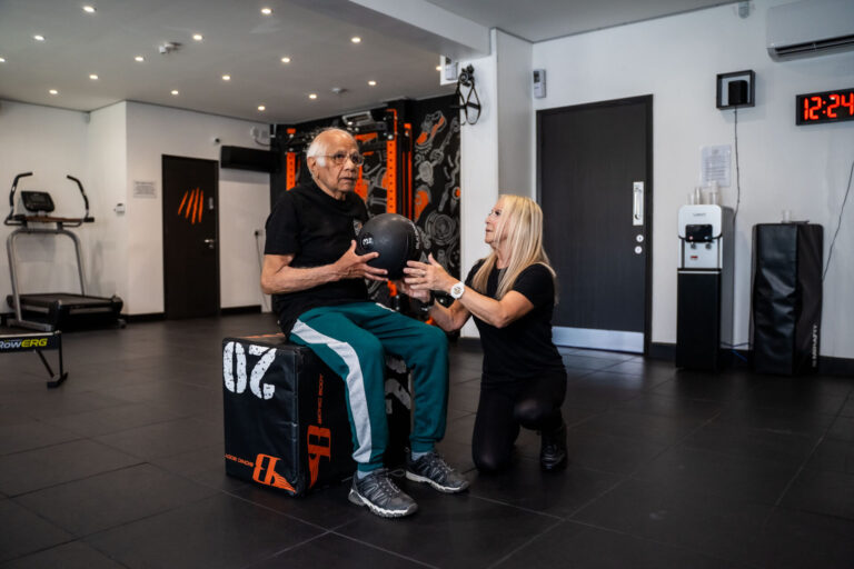 Strength and balance training for older adults – guided personal training session