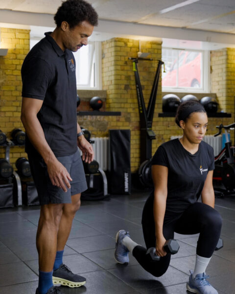 Strength Training – Weighted Lunges with Personal Trainer Strength Training – Weighted Lunges with Personal Trainer