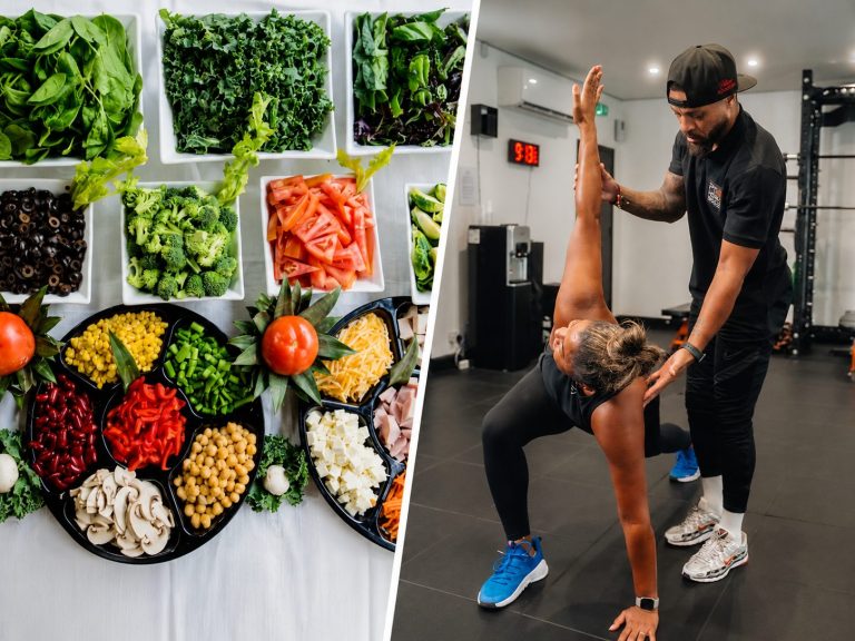Healthy nutrition and training plan for weight loss with personal training support